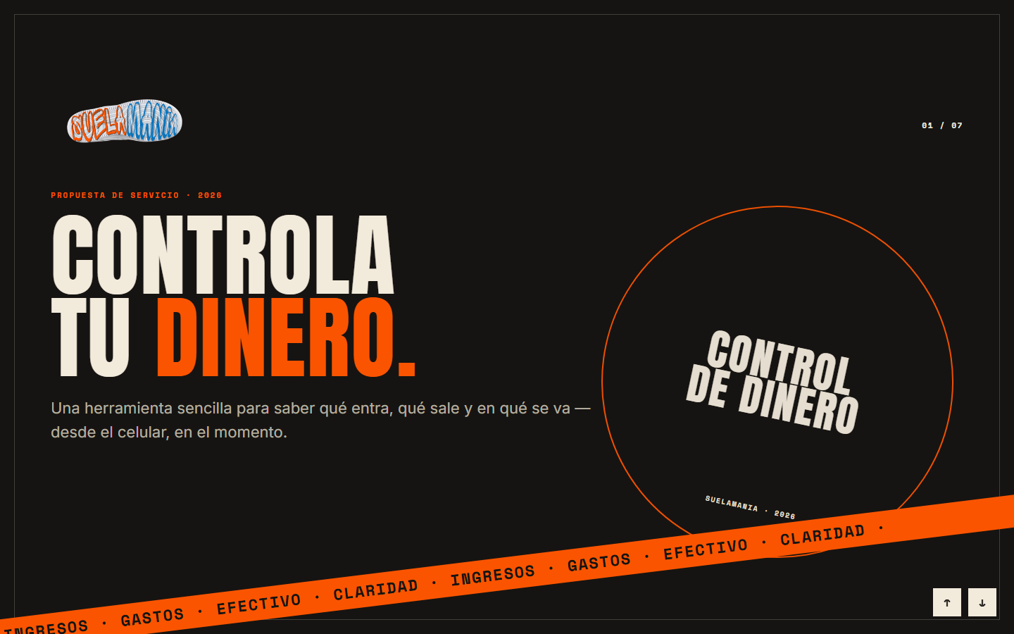Herramienta de control de dinero de Suelamania